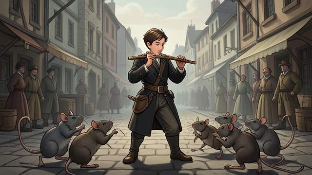 A Rat Piper on Payroll from "The Amazing Maurice and His Educated Rodents". Performance Without Coercion A regular role A young town piper plays for the Rats, and their dancing becomes a popular civic event.