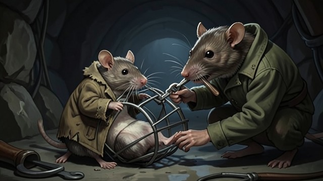 Darktan’s Narrow Return from "The Amazing Maurice and His Educated Rodents". A Near-Death Reversed A broken trap Darktan is caught in an old Breakback and expects to die while Nourishing studies the mechanism.