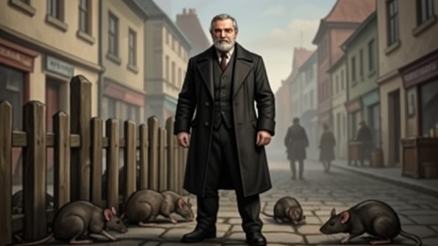 A Costly Arrival from "The Amazing Maurice and His Educated Rodents". Fear Comes to Town A formidable reputation The professional piper arrives with a reputation for expensive services and terrifying punishments.