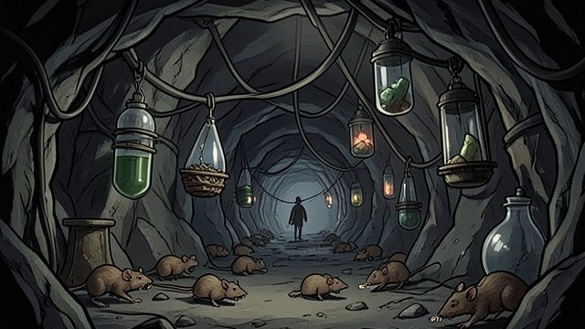 The Tunnels Turn Hostile from "The Amazing Maurice and His Educated Rodents". Practical Darkness A deadly environment Traps, poison, and the death of Fresh make the tunnels frightening in ways that cannot be dismissed as imagination.