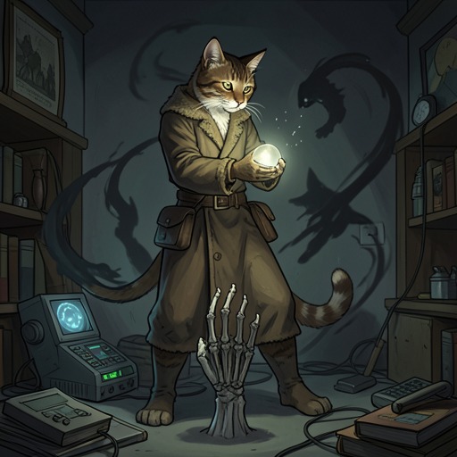 Maurice’s Bargain with Death from "The Amazing Maurice and His Educated Rodents". Maurice’s exchange with Death makes his moral transformation concrete: he chooses another life for Dangerous Beans over his own feline advantage.