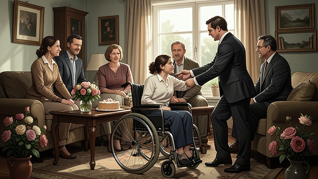 Home Is Not Yet Freedom from "Accident". Home Is Not Yet Freedom A difficult return Chloe comes home from the hospital in a wheelchair, welcomed by flowers, a cake, and the care of her family.