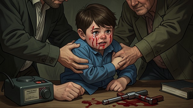 Switches and Injury from "Let the Right One In". Switches and Injury Violence made explicit Jonny and Micke hold Oskar while Tomas strikes him with a hazel switch, cutting his cheek.