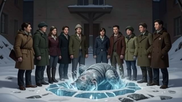 冰中的尸体,《生人勿近》中的场景。冰中的尸体 怀疑成为事实 一群学生在医院附近发现约克的尸体冻在冰里,这让他的朋友们确认他已经遇害。 这一发现并未说明是谁袭击了他,也没有解释原因。相反,谜团变得更深,也让拉克有了亲自追查真相的理由。