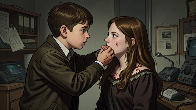 An Offer of Blood from "Let the Right One In". An Offer of Blood Trust tested by need Oskar cuts his hand to propose a blood pact, believing the ritual could bind them and help Eli recover.