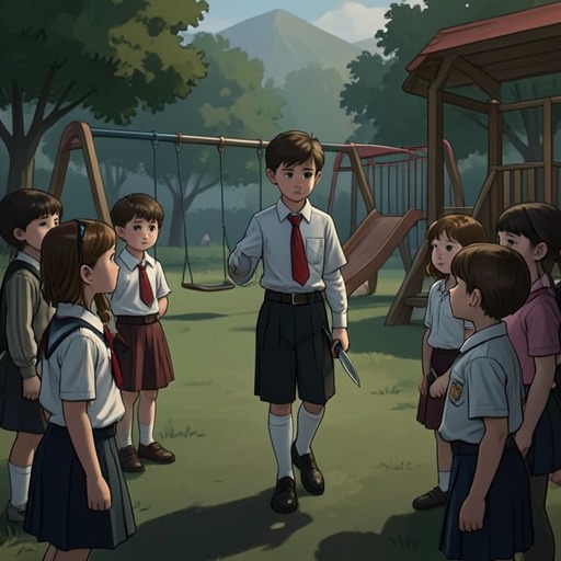 Oskar’s Schoolyard Reversal from "Let the Right One In". This flow traces Oskar’s progression from bullied target to a child who resists, wins a measure of safety, and remains alienated from his classmates.