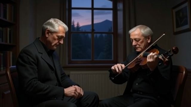 A Shared Evening of Music from "The IPCRESS File". A Shared Evening of Music A Brief Human Pause Mozart plays as the narrator and Adem sit together in the fading light.