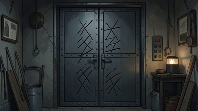 The Calendar of Captivity from "The IPCRESS File". The Calendar of Captivity Days Cut into Wood The narrator secretly scratches marks into a door to count the days in his cell.