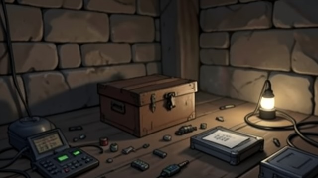 A Secret in the Bunker from "The IPCRESS File". A Secret in the Bunker Equipment Left Behind Jean takes the narrator to a neglected wartime blockhouse where Dalby previously carried a heavy box.