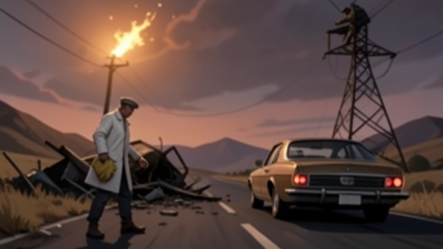 The Explosion and Arrest from "The IPCRESS File". The Explosion and Arrest A Fatal Device The narrator is stopped on the restricted road while Dalby passes ahead.