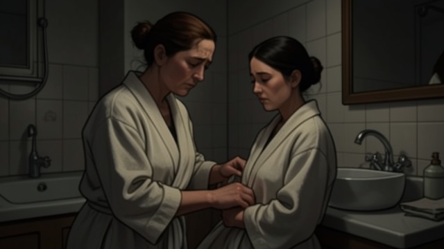 Daily Intimate Work from "Elena Knows". Care in Repeated Tasks Home routines Rita helps Elena dress, wash, manage medication, and get to the bathroom.
