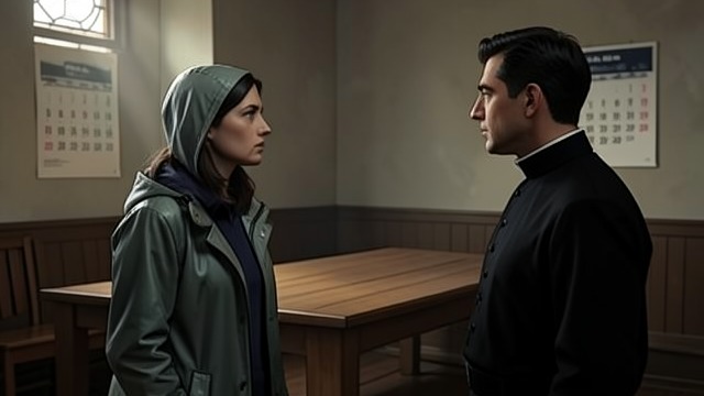 The Invitation to Pray from "Elena Knows". A Service Planned The priest's invitation Father Juan tells Elena the school will hold a memorial service for Rita.
