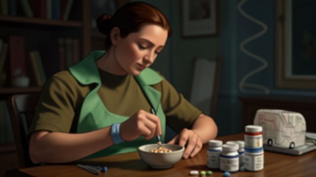 Managing the Medication from "Elena Knows". Care as Organization A shared secret Rita helps manage Elena's treatment while they conceal the diagnosis from neighbors.