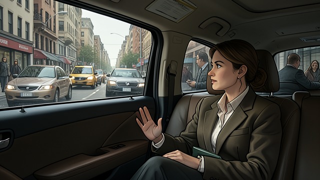 The Driver's Route from "Elena Knows". Navigation by Instruction Spoken directions Elena tells the driver which avenues and turns to follow, including the route through Libertador and Olleros.