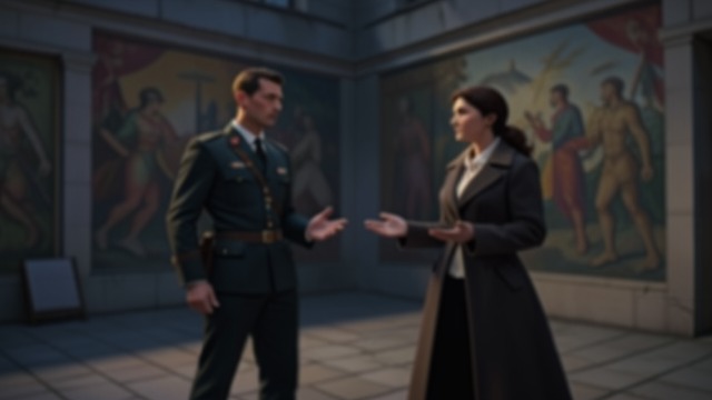 The Case Moves Outdoors from "Elena Knows". A Quiet Continuation An unofficial arrangement When the police chief ends the station meetings, Avellaneda tells Elena his office is being painted.