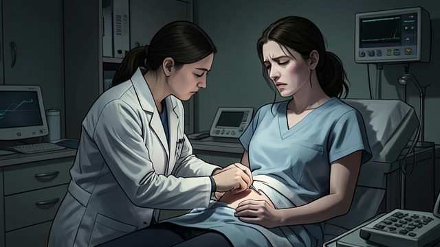 Testing Rita's Fertility from "Elena Knows". Medicine and Reproduction A clinical examination Dr Benegas tests whether Rita has a uterus, at Elena's request.