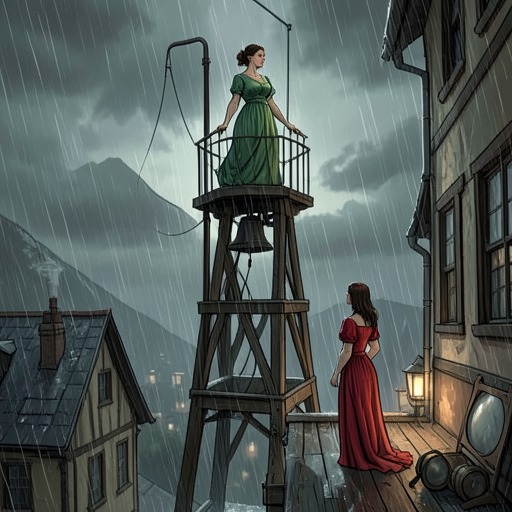 Rita's Choice at the Belltower from "Elena Knows". Rita's long-established fear of storms collides with Elena's refusal to believe she could have chosen to enter the church.