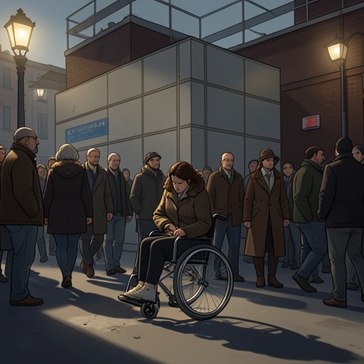 Age, Disability, and Public Space from "Elena Knows". Elena's movements through transport, offices, and streets reveal how ordinary public life marginalizes those whose bodies move differently.