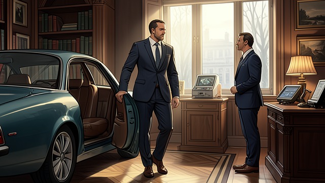 The Minister Steps Down from "Wann wird es endlich wieder so, wie es nie war". The Minister Steps Down Apparent Grandeur Gerhard Stoltenberg emerges from his limousine and seems to grow as he straightens.
