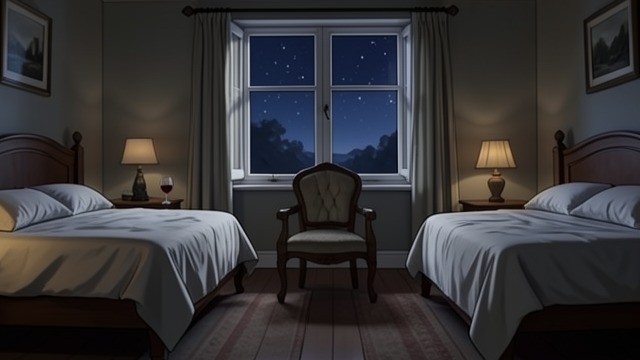 Furniture as a Thermometer from "Wann wird es endlich wieder so, wie es nie war". Furniture as a Thermometer Reading the Room Joachim(Jocki) interprets the distance between his parents’ beds as a measure of their intimacy.