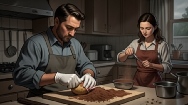 The Handmade Gift from "Wann wird es endlich wieder so, wie es nie war". The Handmade Gift Careful Work Joachim(Jocki) prepares forty marzipan potatoes for his father, determined to make every part himself.