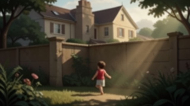 Inside the Walls from "Wann wird es endlich wieder so, wie es nie war". Inside the Walls A Protected Center Joachim(Jocki) imagines the family home nested inside a garden, Hesterberg, and its surrounding wall.