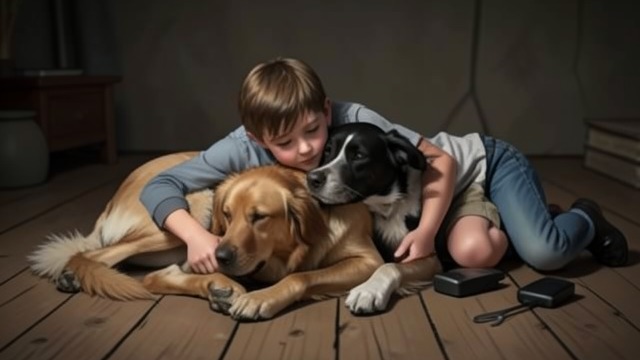 A Place Beside the Dog from "Wann wird es endlich wieder so, wie es nie war". A Place Beside the Dog Comfort When Joachim(Jocki) is unhappy, he lies against the dog and tells it that nobody else understands him.