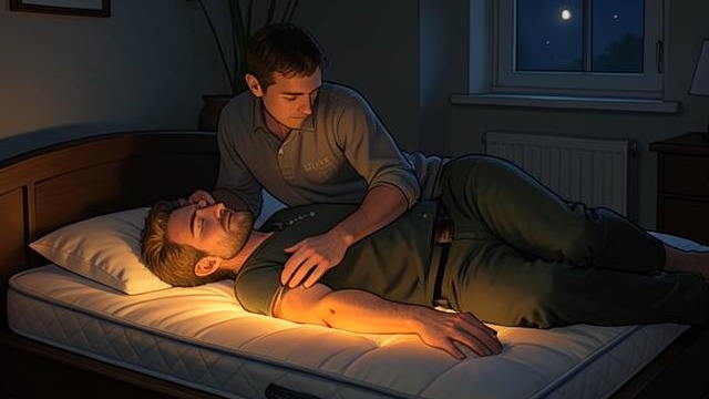 The Final Warmth from "Wann wird es endlich wieder so, wie es nie war". The Final Warmth Last Contact Joachim(Jocki) lies beside his dead father, touching his face and arms.