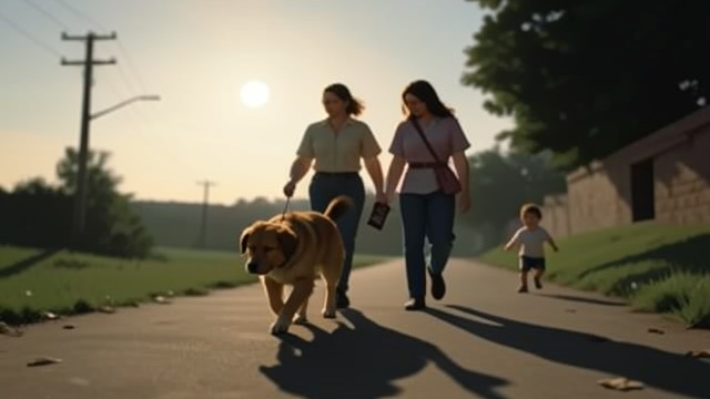 The Last Walk from "Wann wird es endlich wieder so, wie es nie war". The Last Walk A Final Pause Before returning to the veterinary clinic, Joachim(Jocki) and his mother walk with the dog and recall its earlier strength and love…