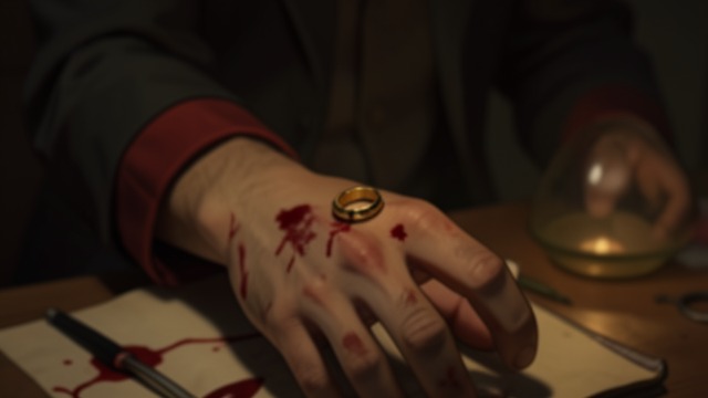 A Dead Man’s Ring from "Wann wird es endlich wieder so, wie es nie war". A Dead Man’s Ring Memory Returns Joachim(Jocki) invents a ring in the dead man’s story and suddenly remembers the real gold ring on the corpse’s hand.