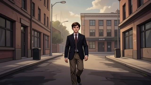 The Route to School from "Wann wird es endlich wieder so, wie es nie war". The Route to School New Independence At seven, Joachim(Jocki) gains permission to walk to school alone.