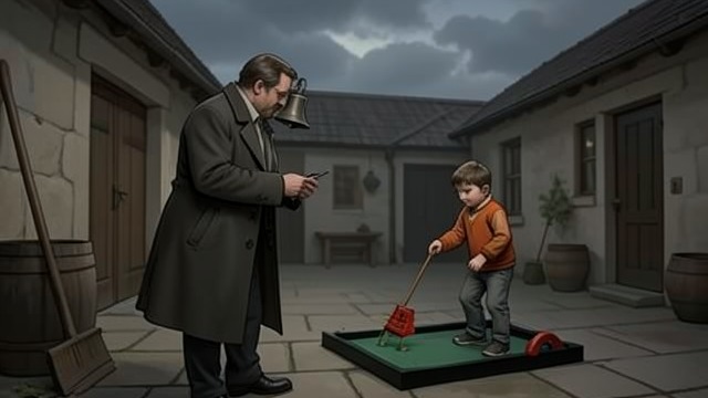 The Return of the Pen from "Wann wird es endlich wieder so, wie es nie war". The Return of the Pen Unexpected Contact The Bell ringer approaches while Joachim(Jocki) is playing minigolf and returns the lost pen.