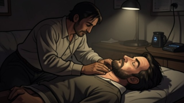 Hermann’s Warm Body from "Wann wird es endlich wieder so, wie es nie war". Hermann’s Warm Body Familiar Contact Joachim(Jocki) lies beside his dead father and touches his face, arms, and belly.