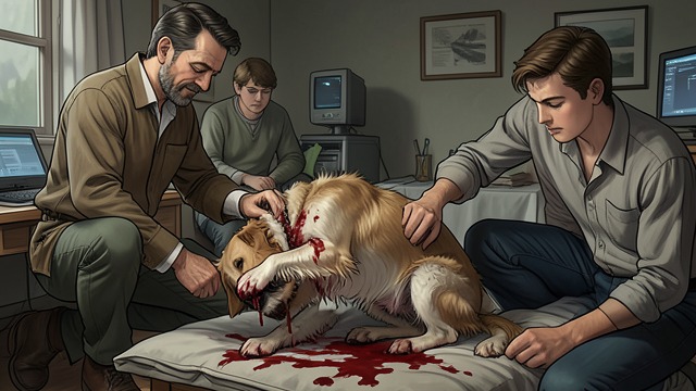 A Blood Pact Goes Wrong from "Wann wird es endlich wieder so, wie es nie war". A Blood Pact Goes Wrong An Attempt at Kinship Inspired by a story of human blood brothers, Joachim(Jocki) cuts the dog’s paw and his own hand, hoping their…