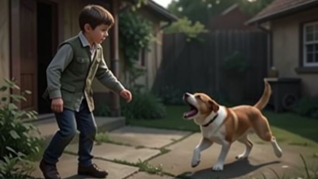 Ludwig Approaches the Dog from "Wann wird es endlich wieder so, wie es nie war". Ludwig Approaches the Dog Repeated Hope Ludwig desperately wants to pet the family dog, though each year fear makes him flee.