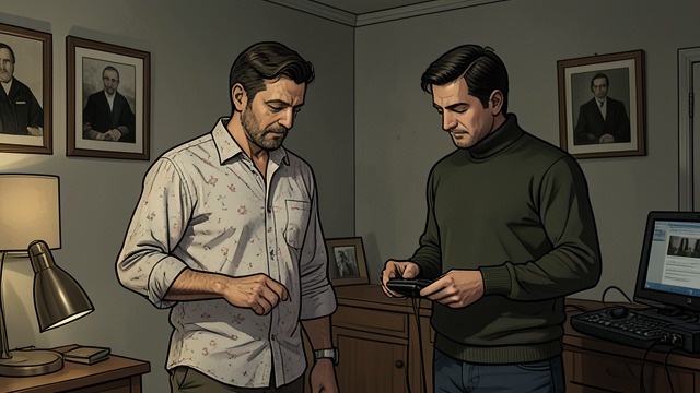 Dancing Together from "Wann wird es endlich wieder so, wie es nie war". Dancing Together Shared Discovery After finding photographs and personal belongings, the brothers listen to music in the empty apartment.