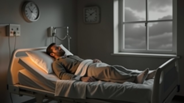 The Father’s Last Departure from "Wann wird es endlich wieder so, wie es nie war". The Father’s Last Departure Final Touch Joachim(Jocki) lies beside Hermann’s body in the hospital and holds on to its warmth.
