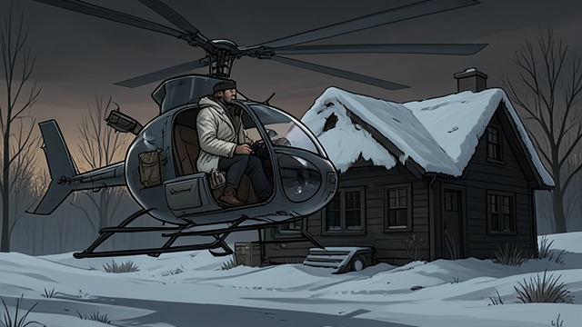 The Rescue on Television from "Wann wird es endlich wieder so, wie es nie war". The Rescue on Television Successful Delivery The family sees Hermann on the news, riding in the helicopter and carrying insulin to Michaela.