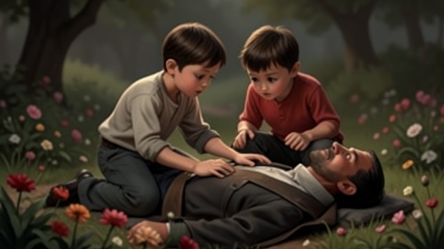 The First Dead Man from "Wann wird es endlich wieder so, wie es nie war". The First Dead Man Encounter Joachim(Jocki) sees a man lying in a flower bed and immediately knows he is dead.