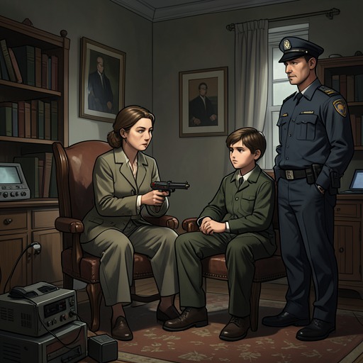 The Minister’s Arrival and the Toy Gun from "Wann wird es endlich wieder so, wie es nie war". This flow traces a formal hospital opening that turns into a crisis when Rudi’s familiar game meets political security protocol.