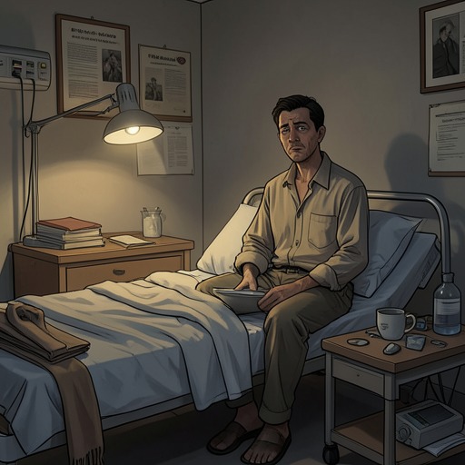 Hermann’s Final Illness from "Wann wird es endlich wieder so, wie es nie war". This flow traces Hermann’s return to the family home, the escalation of cancer pain, and the narrator’s final vigil beside him.