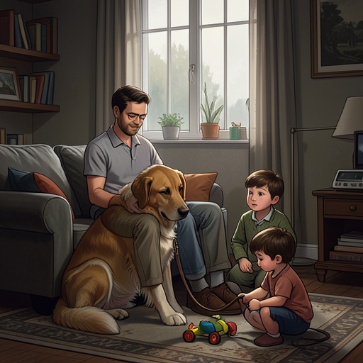 A Dog’s Place in the Family from "Wann wird es endlich wieder so, wie es nie war". This flow traces how the family dog carries affection, conflict, and continuity across changing generations of the family.