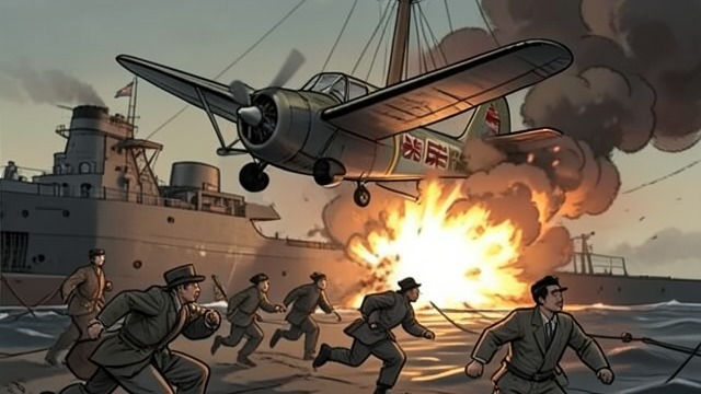 撞击,《凯恩舰哗变》中的场景。撞击 突袭 一架神风特攻机毫无预警地逼近,在船尾锅炉舱附近撞上凯恩号。火焰、浓烟和爆炸的弹药,一度让舰艇看起来在劫难逃。 反应分歧 威利·基思根据第一手报告评估损害,而汤姆·基弗则在舰桥上目睹灾难迅速蔓延。