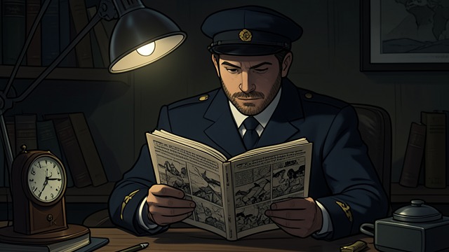 A Comic Book on Watch from "The Caine Mutiny Court-Martial". A Comic Book on Watch A Small Offense Stilwell is caught reading during watch and receives six months’ restriction to the ship.