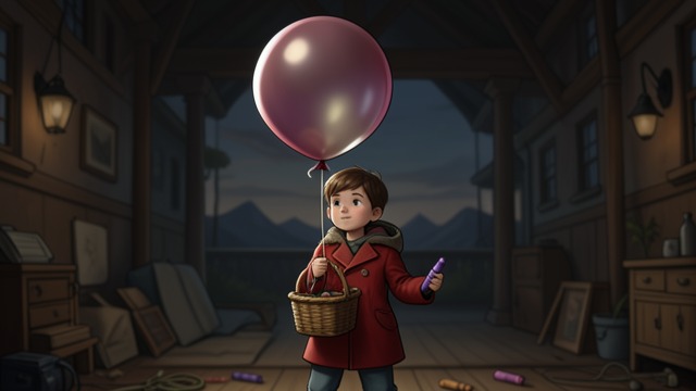 A Balloon Rescue from "Harold and the Purple Crayon". Escape from the Drop Keeping resourcefulness Harold luckily keeps his wits and the purple crayon.