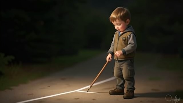 The Straight Path from "Harold and the Purple Crayon". An Attempt at Certainty Preventing confusion Harold draws a long straight path because he does not want to get lost.