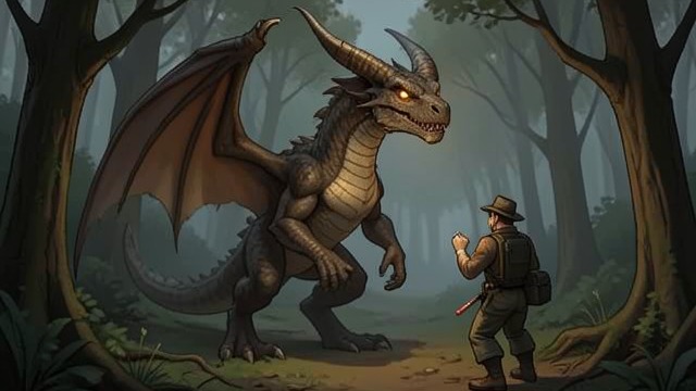The Guardian Becomes a Danger from "Harold and the Purple Crayon". Fear Alters the Scene A threat that works The Dragon is terribly frightening and even frightens Harold.