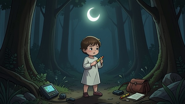 The Moon for Walking from "Harold and the Purple Crayon". Moonlight as an Initial Need A condition for the outing Harold wants to walk in moonlight, but there is no Moon.