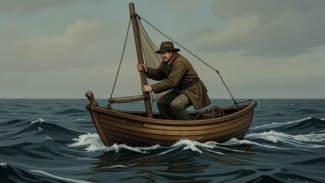 A Boat Takes Shape from "Harold and the Purple Crayon". Making an Escape Vessel An improvised rescue Harold quickly climbs aboard a trim little boat.