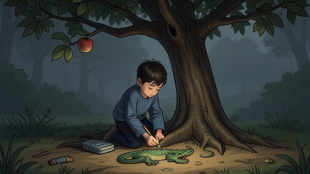 Fruit Worth Protecting from "Harold and the Purple Crayon". The Apples and Their Future Anticipated pleasure Harold thinks the apples will be tasty when they turn red.